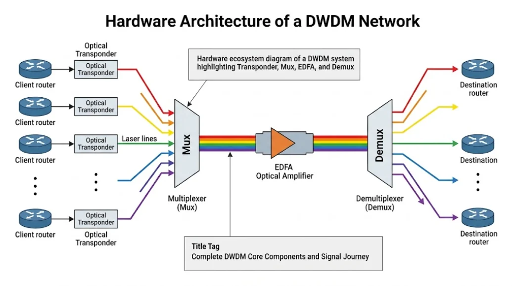 Hardware-ecosystem diagram-of-a-DWDM-system