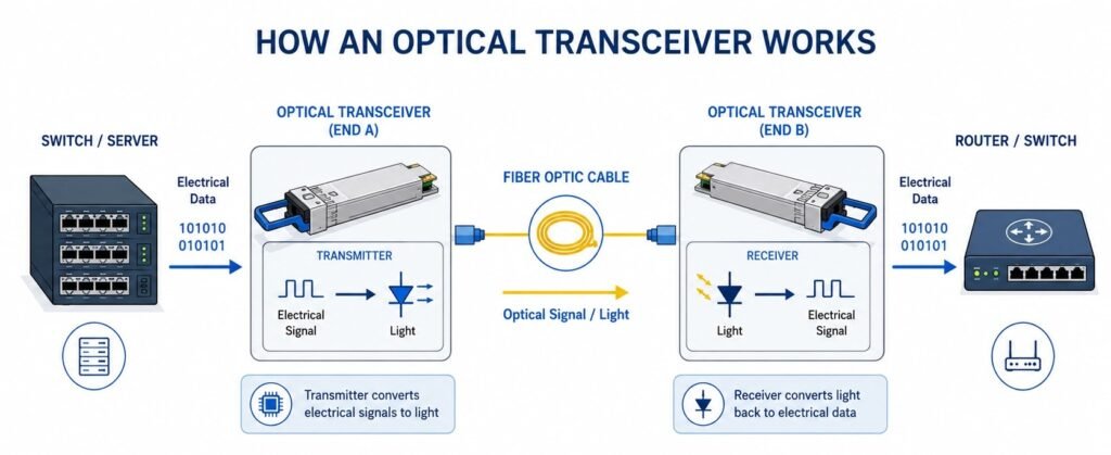 Transceiver Inner Workings What Is an Optical Transceiver? A Beginner’s Guide