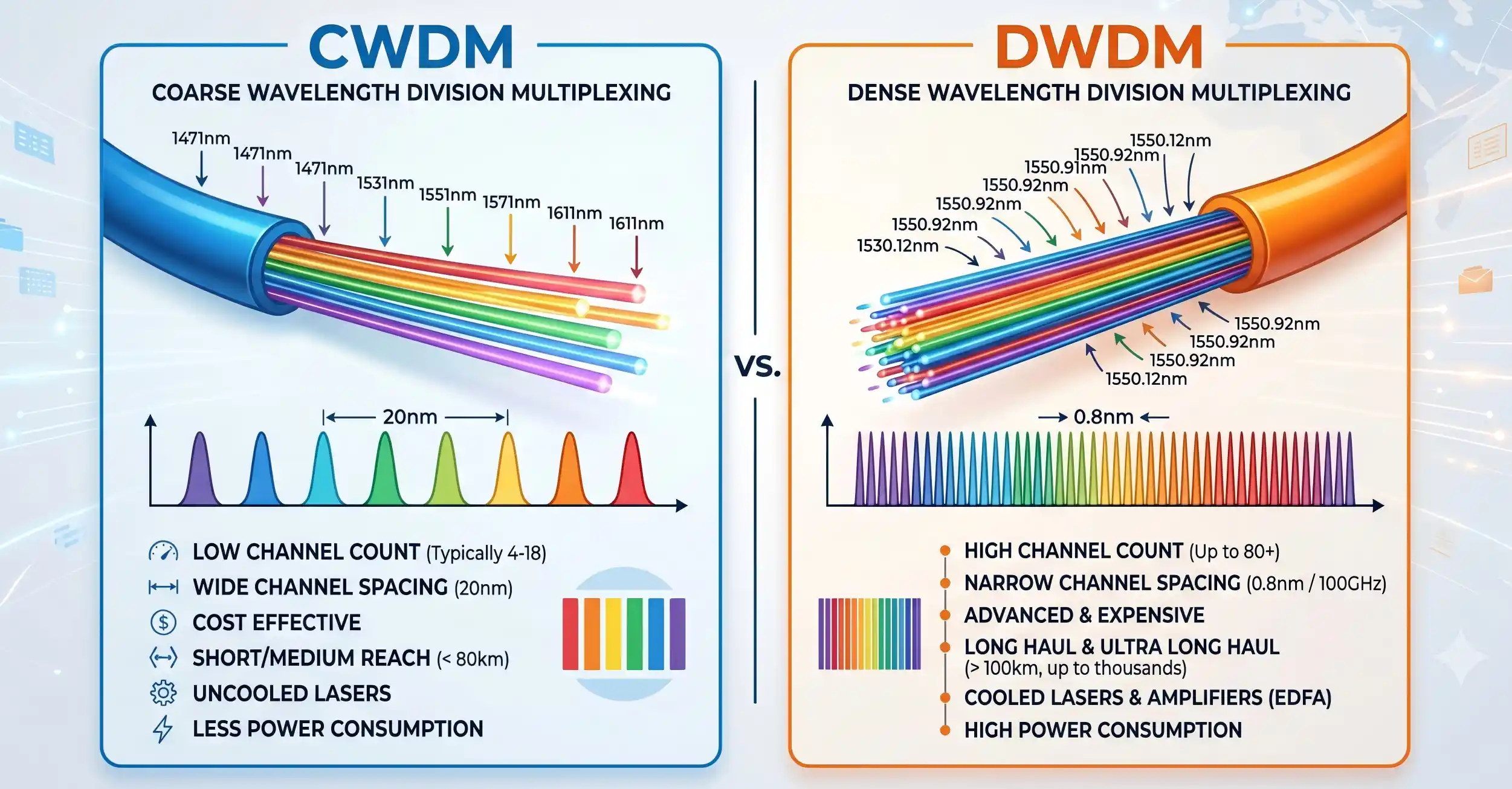 CWDM vs DWDM