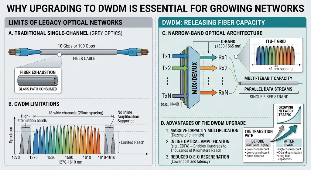 Why Upgrading to DWDM Is Essential for Growing Networks