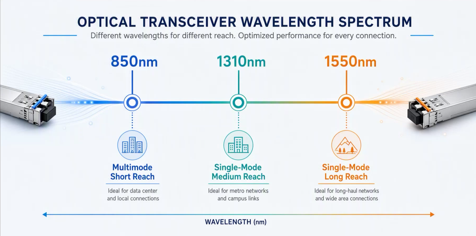 Optical Transceiver Wavelength Spectrum Overview