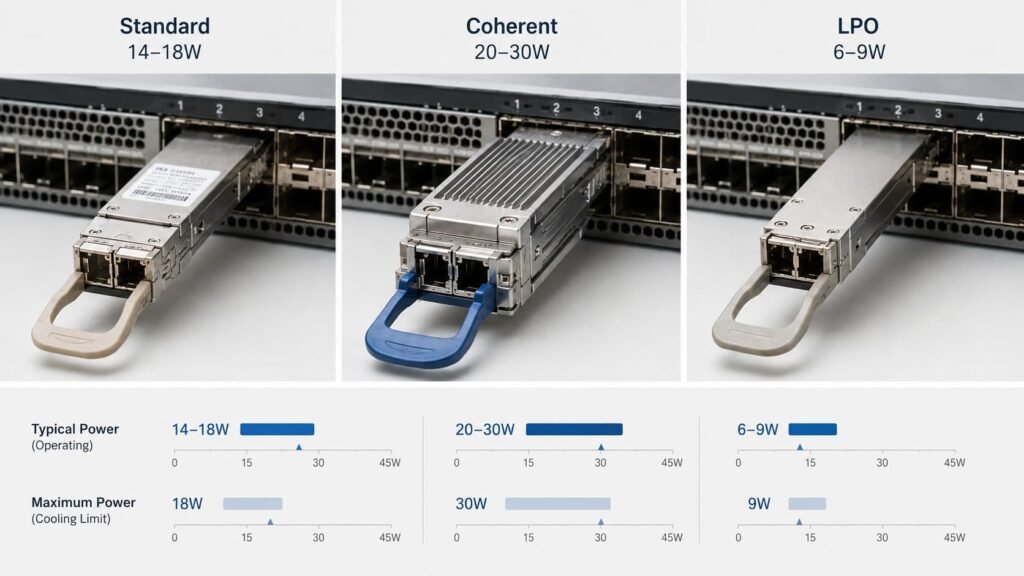power consumption of 800g optical transceiver