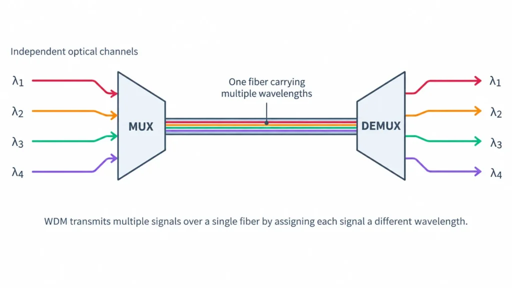 How WDM Packs Many Channels onto One Fiber