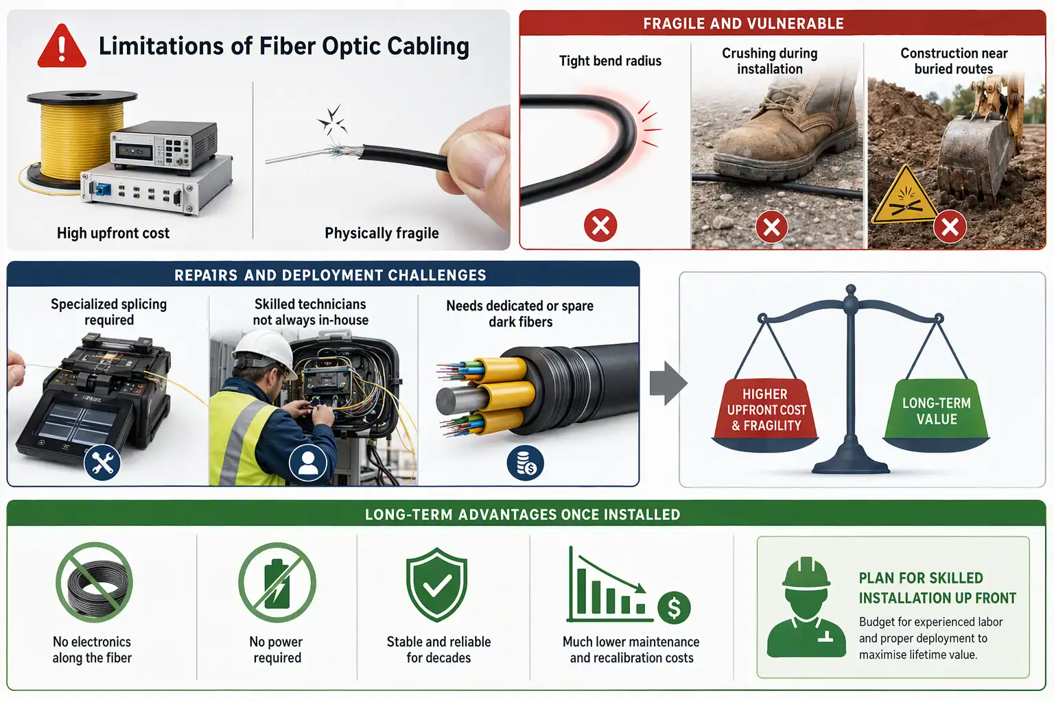 Limitations of Fiber Optic Cabling