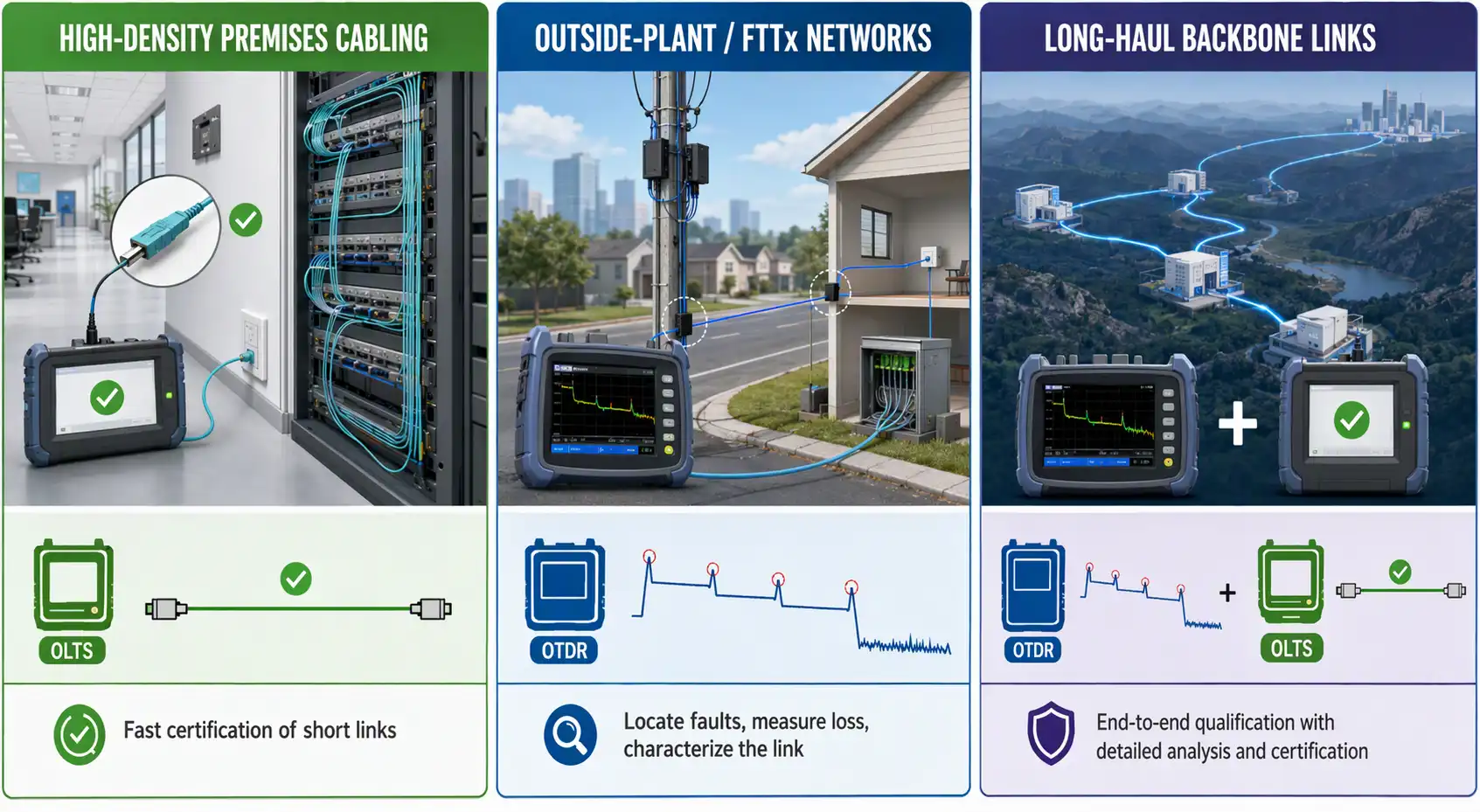 The right balance between OTDR and OLTS